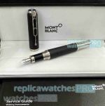 New Best Copy Mont Blanc Victor Hugo Writers Edition Pen Black Silver Fountain